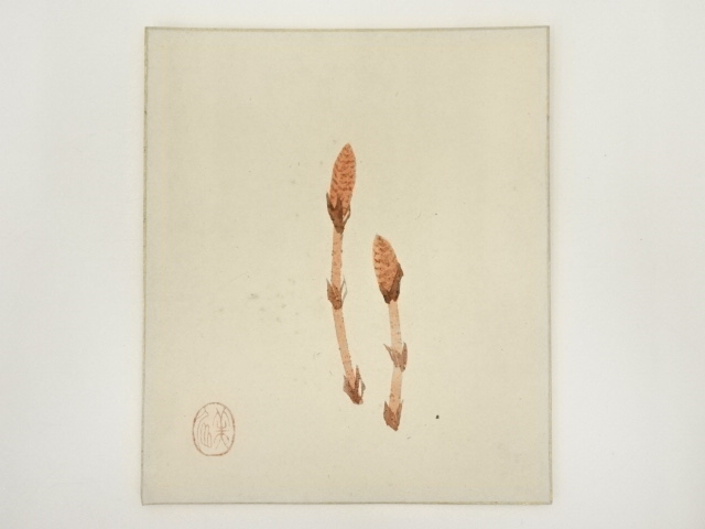 JAPANESE ART / SHIKISHI / HAND PAINTED HORSETAILS